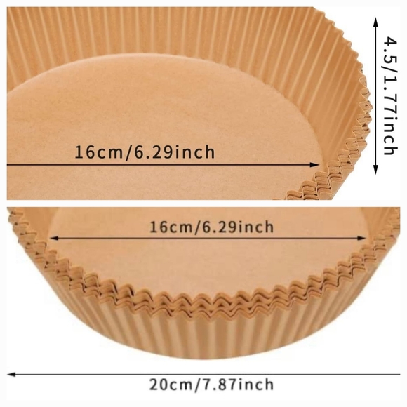 100 Air Fryer Disposable Non-Stick Oil Proof Waterproof Baking Paper Liners - Picture 3 of 10